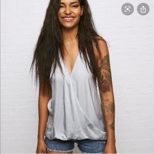 Don’t Ask Why Satin Surplice Tank